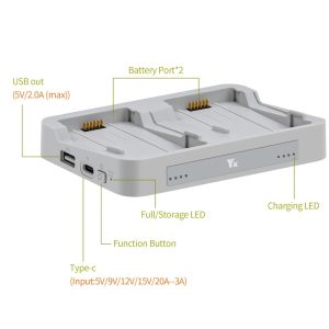 DJI Flip 3 2 Battery Horizontal Bidirectional Charging Station