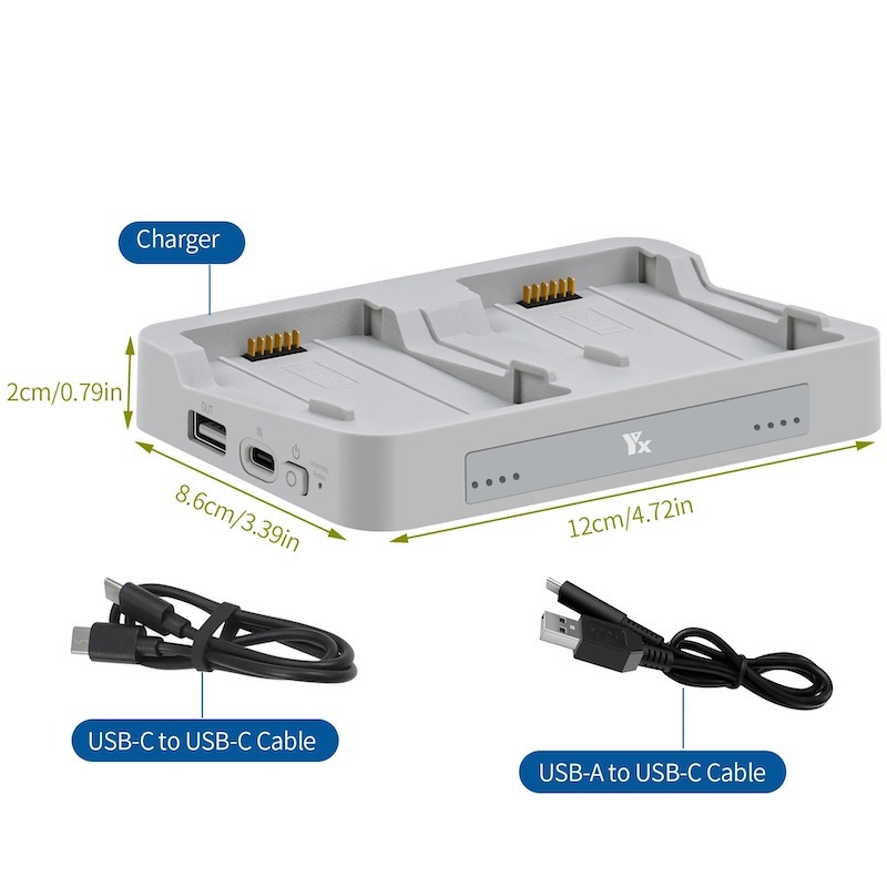 DJI Flip 4 2 Battery Horizontal Bidirectional Charging Station