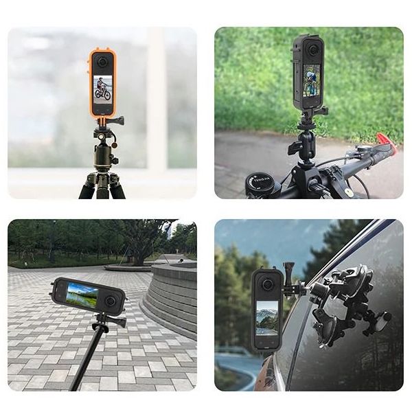 Honbobo Cadre De Protection Pour Insta360 X5 – Magnétique, Démontage Rapide, 2 Sabots Froids, PC Résistant