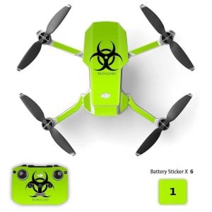 adesivo dji mini 2 2se 4k Biohazard Fluo