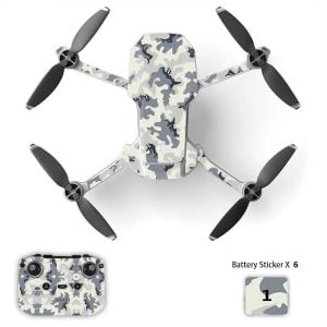 adesivo dji mini 2 2se 4k Camouflage Arctic