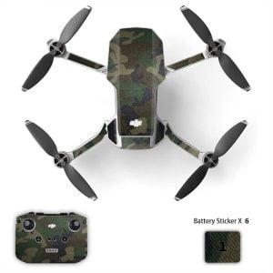 adesivo dji mini 2 2se 4k Camouflage Foret