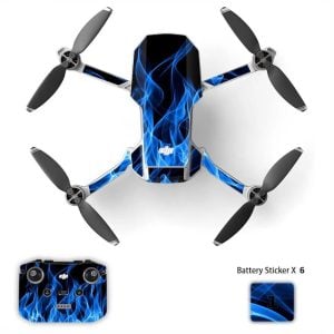adesivo dji mini 2 2se 4k Blue Flame