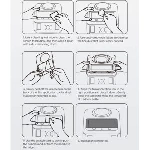 protective films tempered glass installation kit dji osmo 360 3