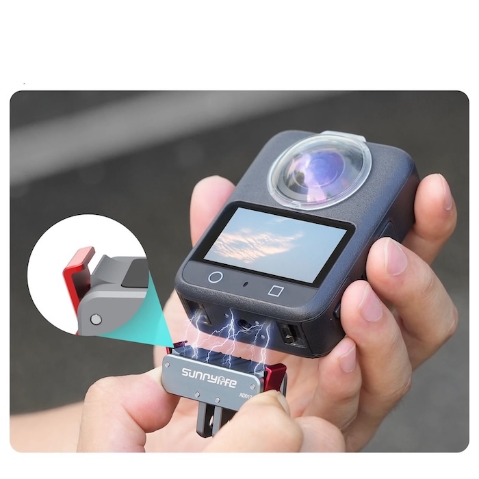 Adattatore magnetico sunnylife dji osmo nano osmo 360 action 3 4 5 pro 2