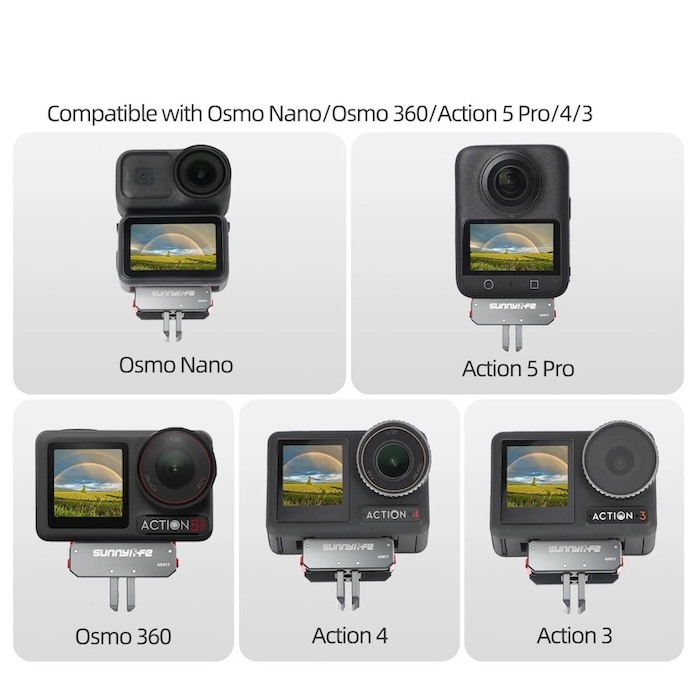 adattatore magnetico sunnylife dji osmo nano osmo 360 action 3 4 5 pro 5