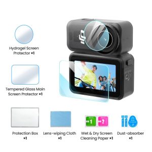 Lot De 3 Films De Protection Pour DJI Osmo Nano - Verre Trempé 9H Pour écran + Film TPU Pour Objectif - Antichocs Et Anti-rayures