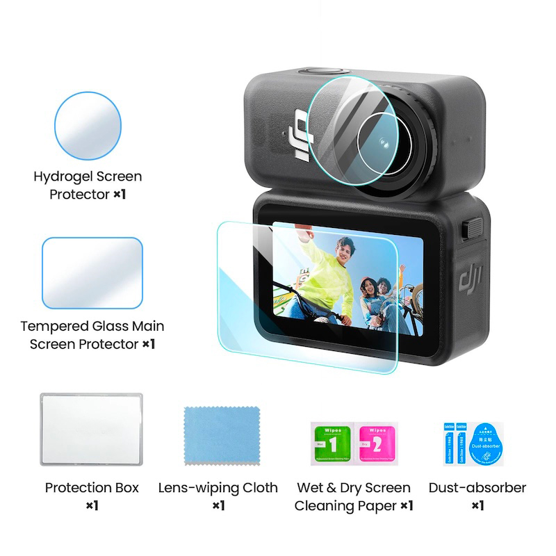 Tempered Glass Lens and Screen Protector for DJI Osmo Nano