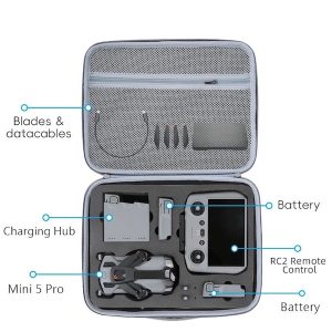 Sac De Transport Pour DJI Mini 5 Pro Combo - Étui Rigide Avec Plateau Moulé - Compatible Drone, Contrôleurs, Batteries