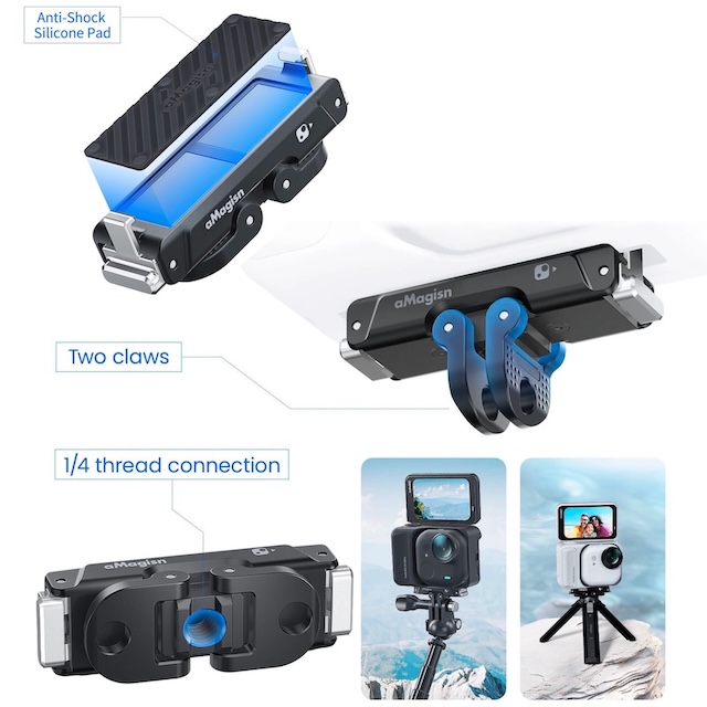 insta360 go ultra 2 soporte magnético de liberación rápida
