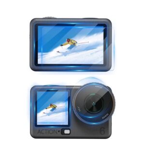 films protection écran objectif verre trempe dji osmo action 6 1