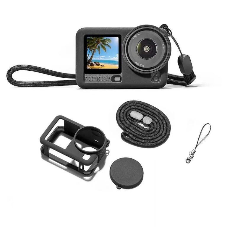 Coque De Protection Pour DJI Osmo Action 6 – Verre Trempé, Capuchon D’objectif, Résiste Aux Chocs Et à La Poussière
