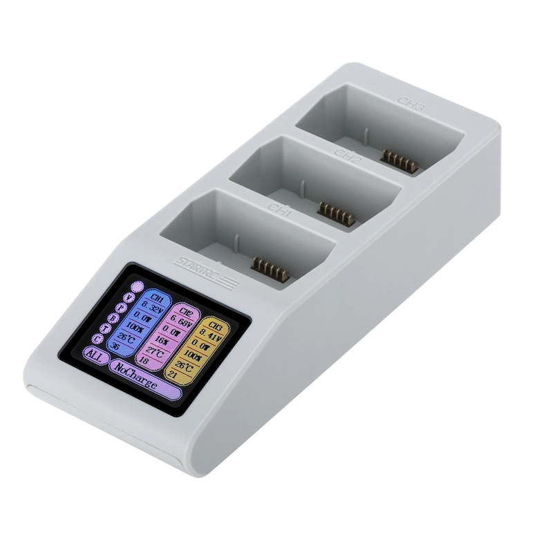 LYONGTECH Caricabatteria per DJI Mini 5 4/3 Pro,Mini 3 Drone, Caricatore con Display LCD, Stazione di Ricarica Carica Batteria Accessori