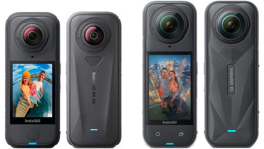 insta360 x4 air vs x5 design