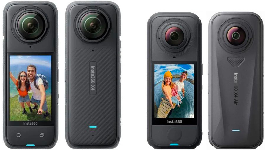 Insta360 X4 vs X4 Air: Design and size