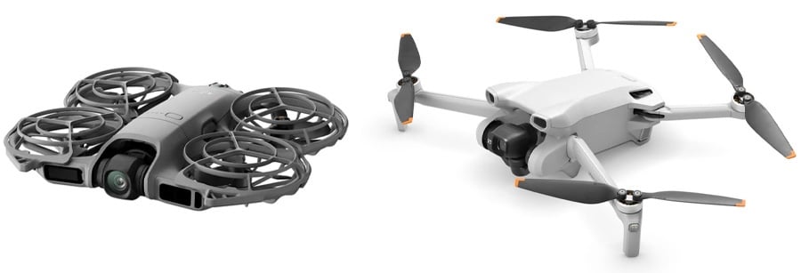 DJI Neo 2 vs DJI Mini 3: Design