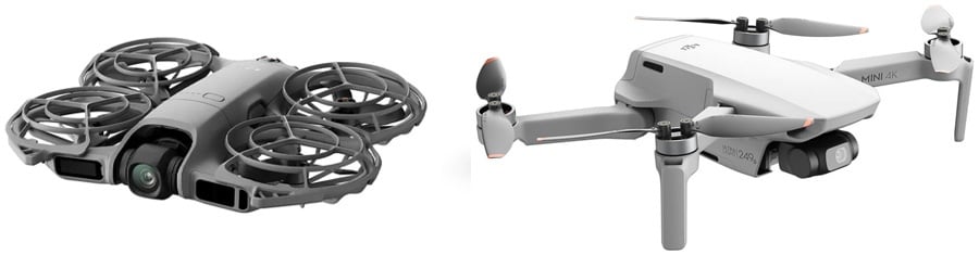 DJI Neo 2 vs DJI Mini 4K: design
