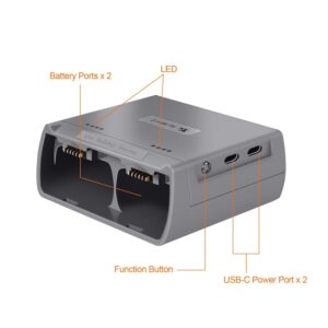 2 in 1 charging hub dji mini 2 se mini 4k 3