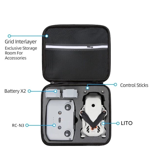 sac transport essential pro dji lito 1 lito x1 rc n3 2