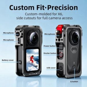 Metal protective cage for Insta360 X6 3 lens