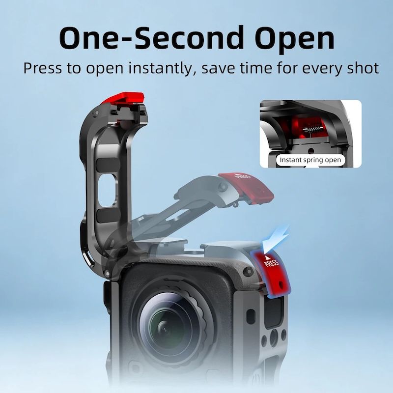 Metal protective cage for the Insta360 X6 4 lens