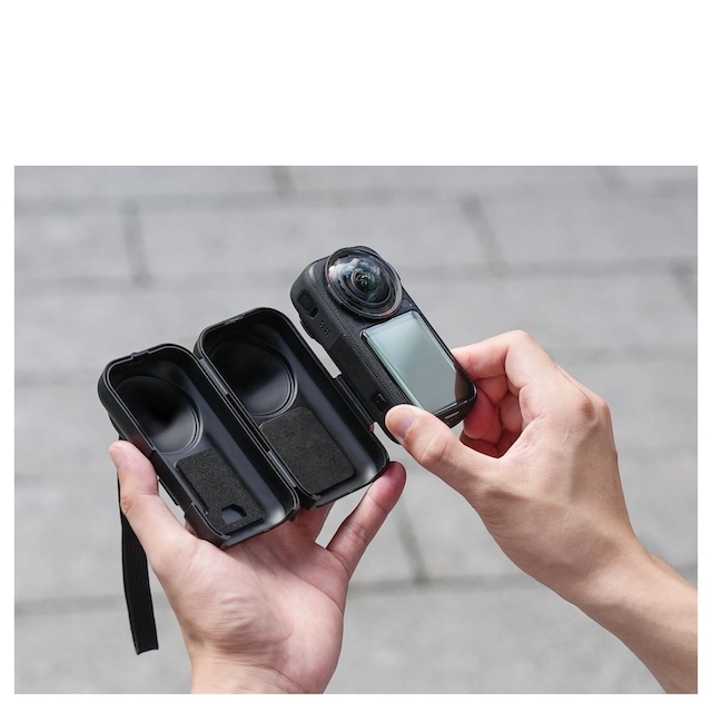 Schutzhülle für Objektiv und Display des Insta360 X6 2