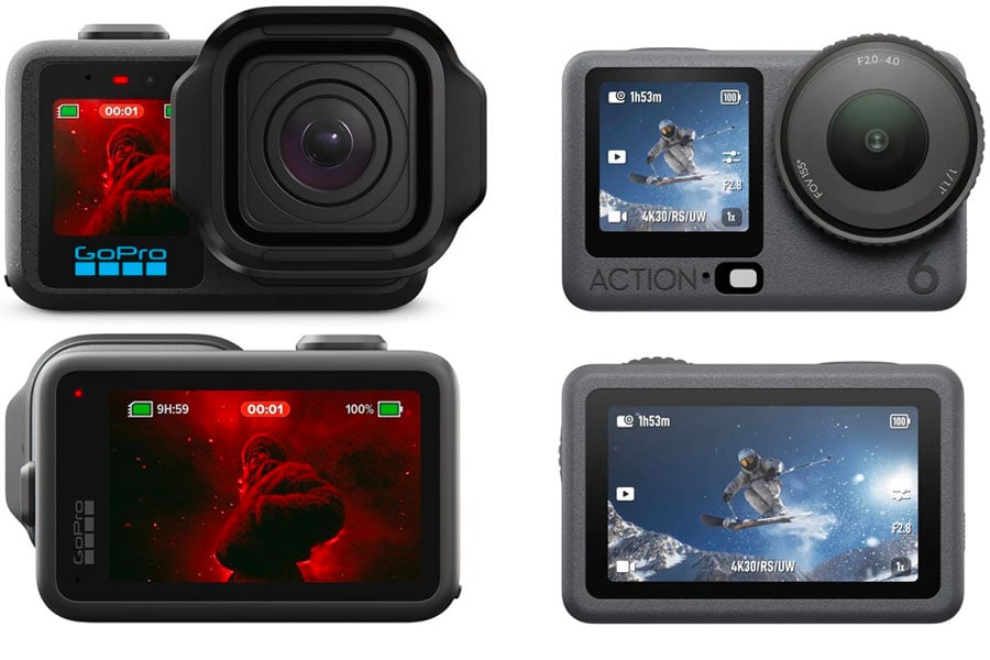 gopro mission 1 pro vs dji osmo action 6 design